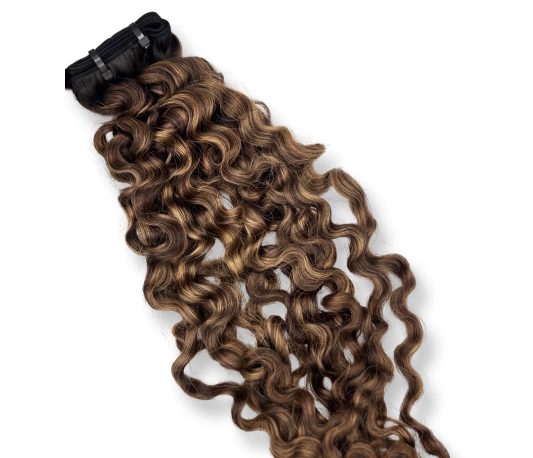 Raw Curly Honey Cashmere - ANJAE MONEA COLLECTION