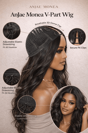 Raw Indian Wavy V - Part Wig - ANJAE MONEA BEAUTY