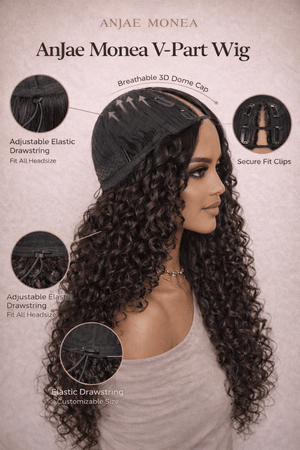 Raw Afrik Curly V - Part Wig - ANJAE MONEA BEAUTY