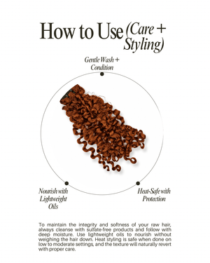 Raw Curly Copper Cashmere - ANJAE MONEA COLLECTION