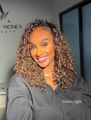 Raw Curly Honey Cashmere - ANJAE MONEA COLLECTION