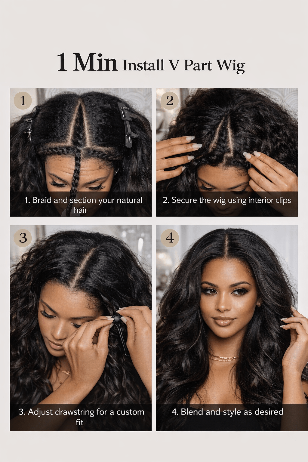 Raw Indian Wavy V - Part Wig - ANJAE MONEA BEAUTY